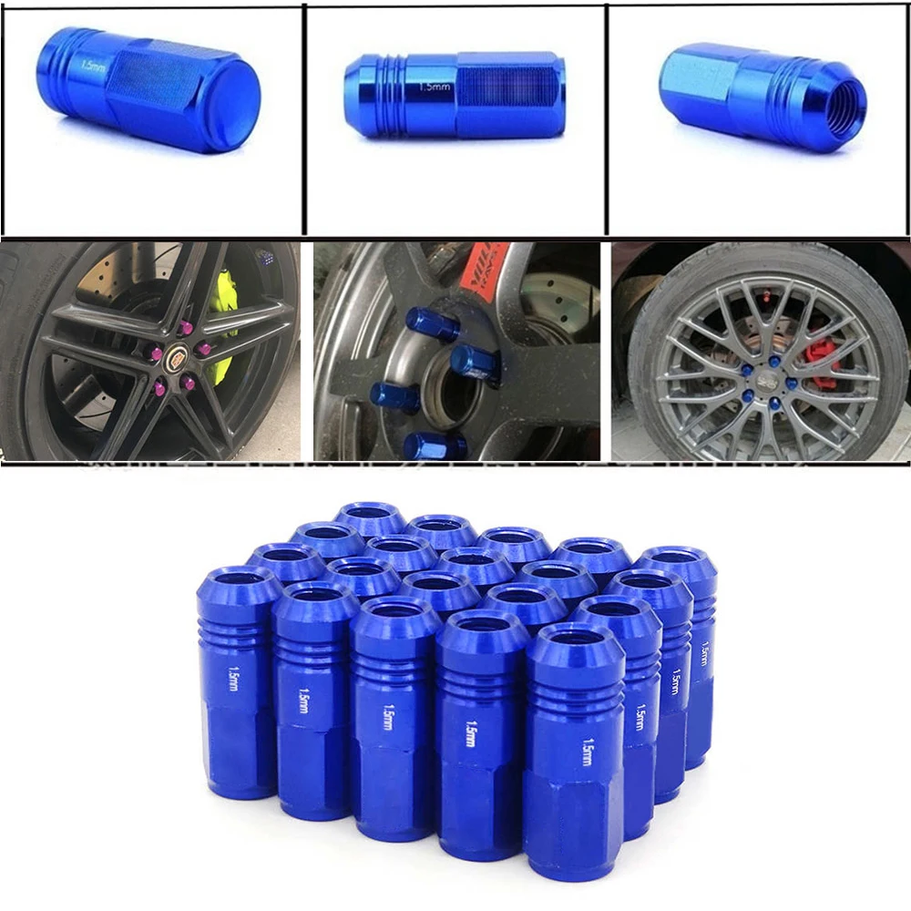 

20Pcs Racing Wheel Lug Nuts Screw Wheel Bolts Wheel Studs Iron M12x1.5/1.25 Length 52MM for D 1 style