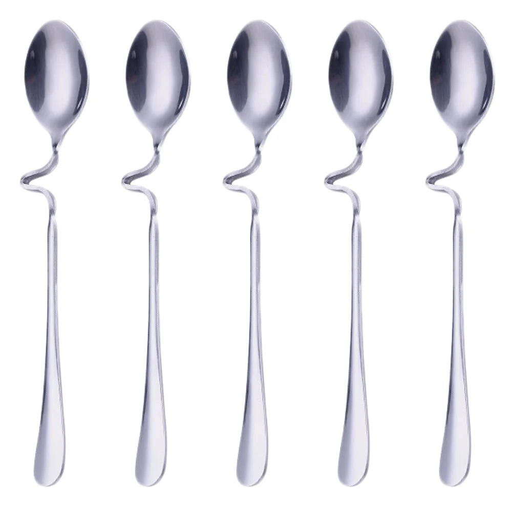 

5 шт., кофейные ложки из нержавеющей стали