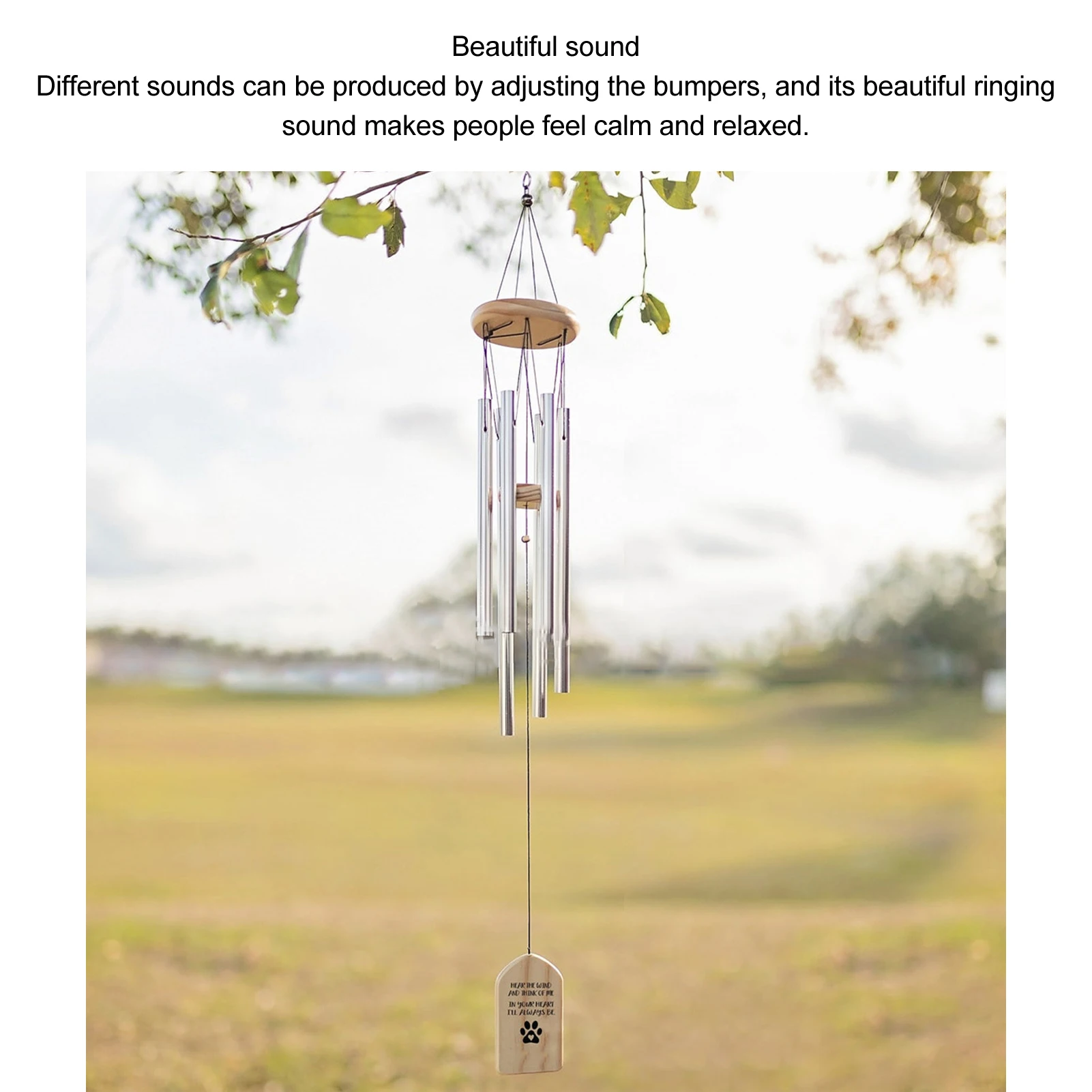 Мемориальные ветряные колокольчики для домашних животных Деревянные уличные