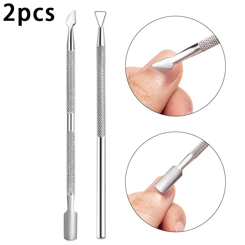 

Nail Art Polish UV Gel Remover Stick Rod Stainless Steel Triangle Dead Skin Cuticle Acne Pusher Cleaner Grinding Manicure Tools