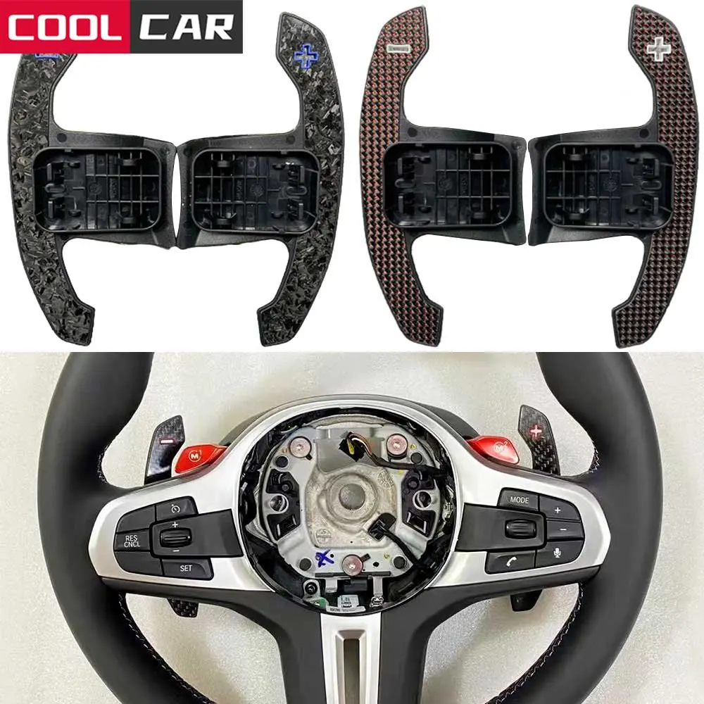 

For BMW M3 M4 F/G Series G20 G22 G80 G82 2021-2022 Real Carbon Fiber Steering Wheel Paddles Shifter Extension Car Accessories