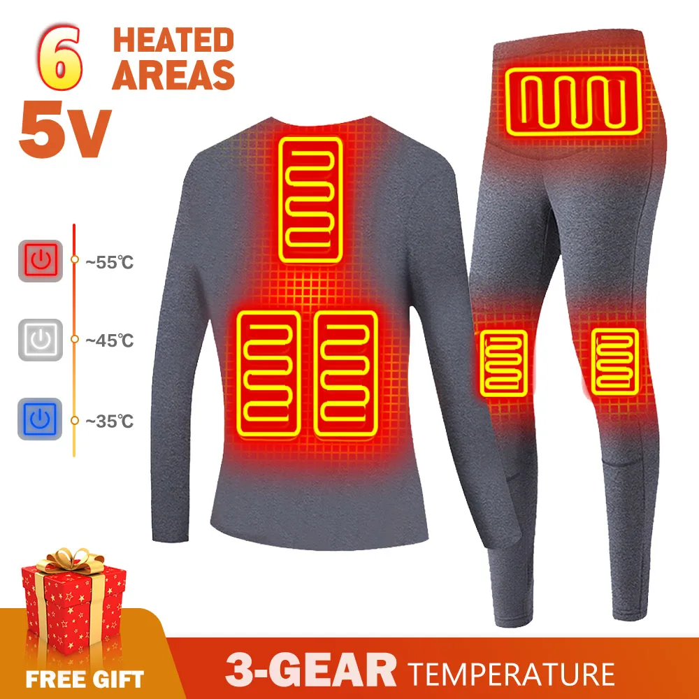 

Heating Underwear Suit Motorcycle Jacket Heated Underwear Jacket Undershirt Fleece Thermal Liner USB Electric Heating Clothing
