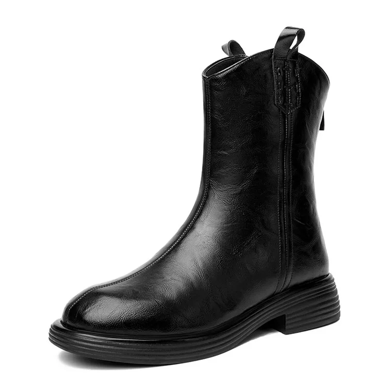 DRKANOL 2024 большой размер 35-42 зимние шерстяные теплые сапоги женские с круглым