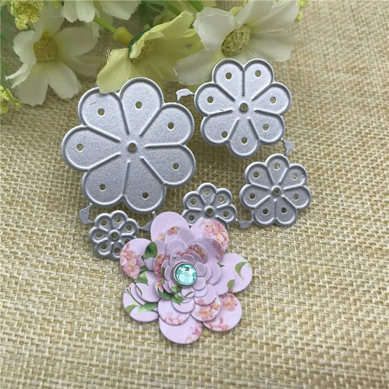 

Flower Metal Cutting Die Stencil for DIY Scrapbooking Album Paper Card Decor Craft Embossing Die