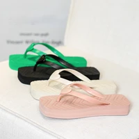 flats slippers womens 2022 summer new outwear thick bottom square head peach heart eva casual beach slippers and sandals