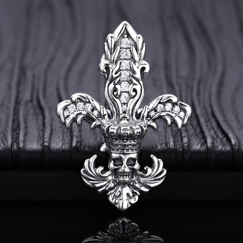 Оптовая продажа мужские модные серебряные подвески в стиле ретро имитация