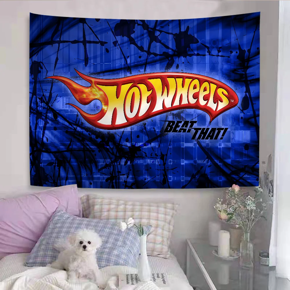 H-Hot W-Wheels Printed Large Wall Tapestry Hanging Tarot Hippie Rugs Dorm Art Home Decor
