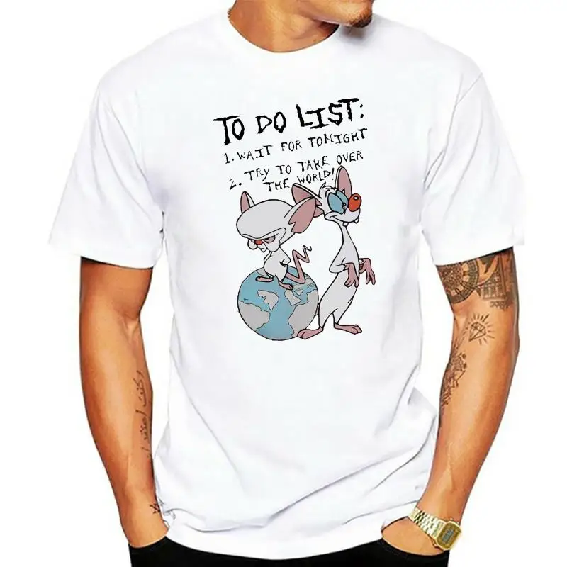 

Pinky And The Brain To Do List T-Shirt Diy Prited Tee Shirt