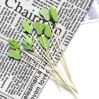 100pcs fruit toothpick cute decorative cocktail stick 12cm bamboo skewers buffet paety food drink decor