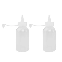 2 pcs 100ml squeeze bottle plastic sauce squeezer bottle oil ketchup dispensing bottle portable refillable bottles