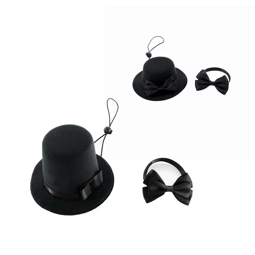 

2pcs Formal Set For Dogs Top Hat and Bow Tie Pets Accessories Cats Dogs Birthday Party Halloween Costumes Accessories