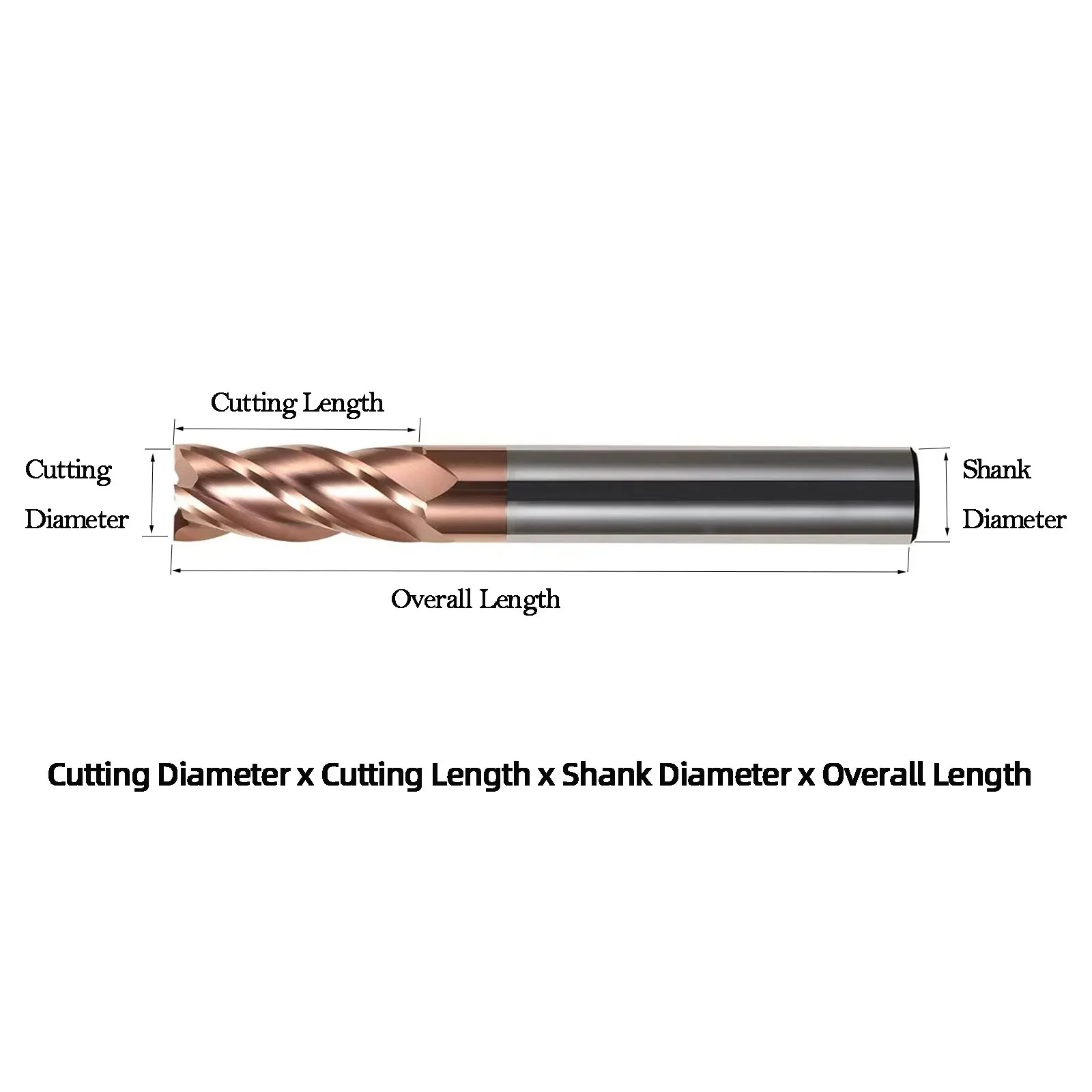 HRC55 ° 4 канавки 1-20 мм Φ 1 5 6 8 9 13 14 15 20 металлический алюминиевый титановый