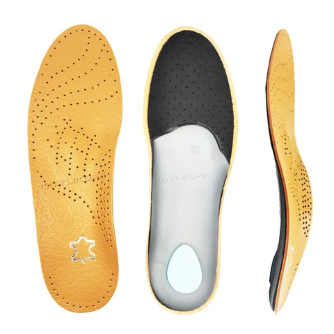 KOTLIKOFF кожаная ортопедическая жесткая стелька для обуви с поддержкой свода для ухода за плоскими ногами комфортная облегчающая боль Мужская и женская обувь