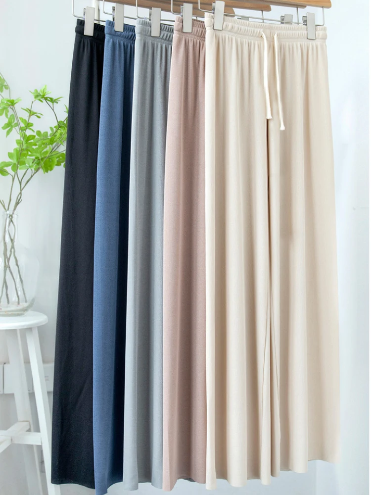 Летние широкие брюки со шнуровкой для женщин на каждый день с высокой талией 2022