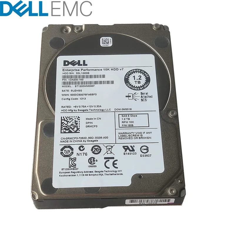 Новый DELL Enterprise Performance 0RMCP3 RMCP3 ST1200MM0007 1 2 ТБ 10K об/мин SAS 6 ГБ/сек. 5 "Внутренний