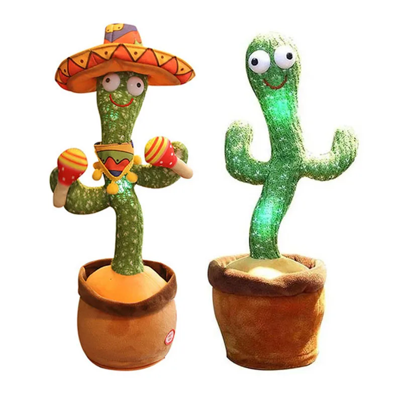 

Music Jitter Dancing Cactus Doll Speak Talk Sound Record Repeat Toy Kawaii Cactus Toys Children Kids Education Toy Gift