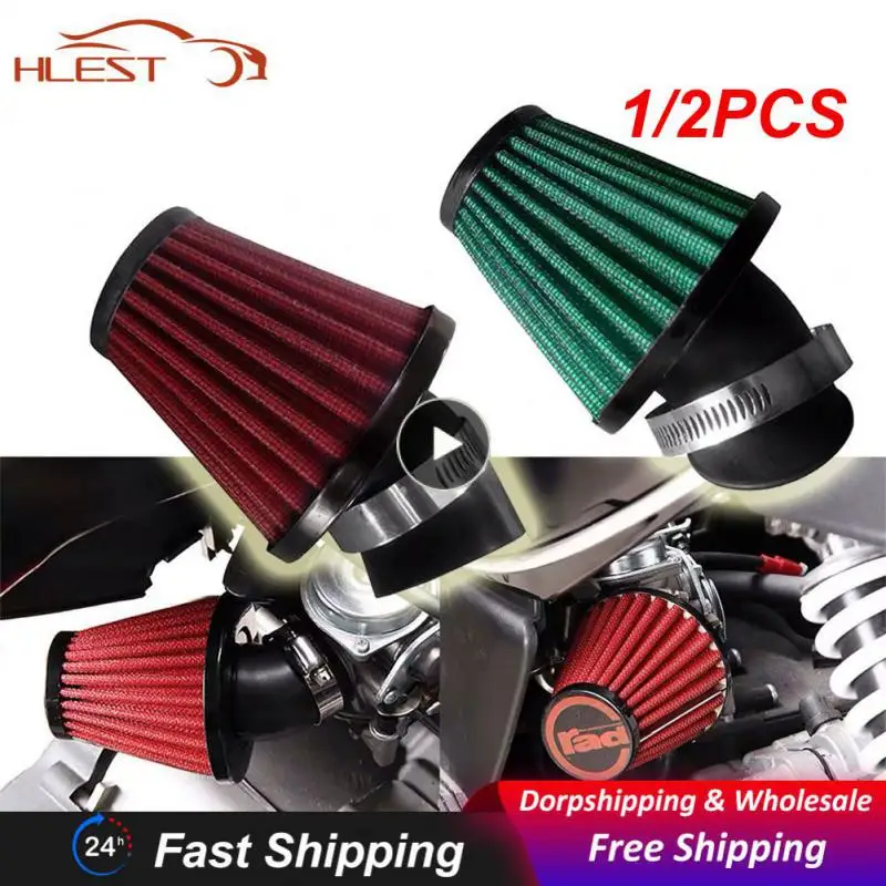 

1/2 шт. MoFlyeer воздушный фильтр для мотоцикла 28 мм 38 мм 42 мм 48 мм очиститель зажим на 45 градусов изгиб воздушные фильтры для мотоцикла