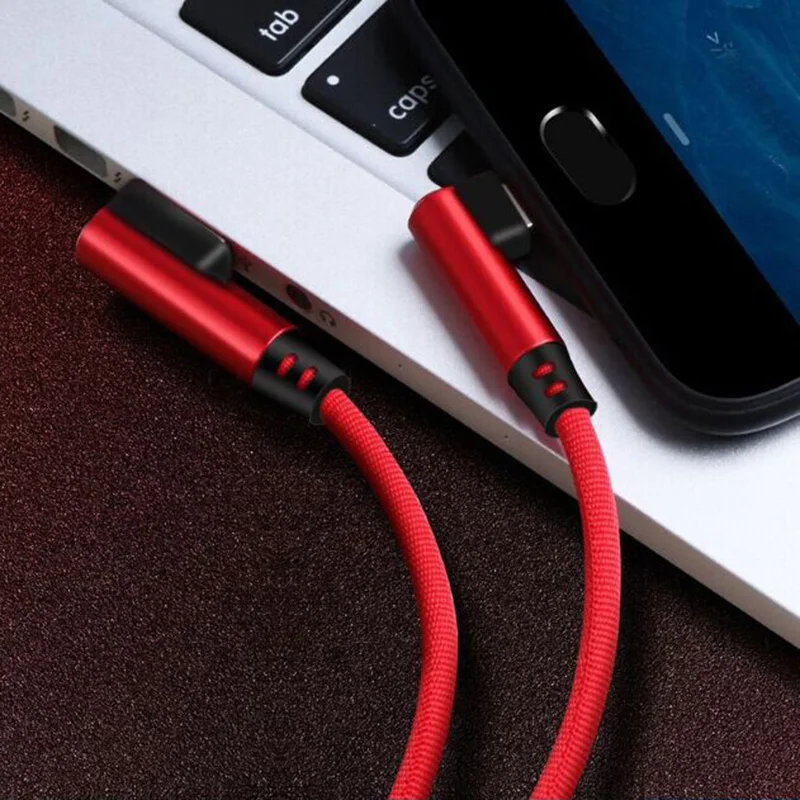 URVNS 90 градусов Type C/Micro USB кабель дизайн игры прямоугольный L-образной формы локоть