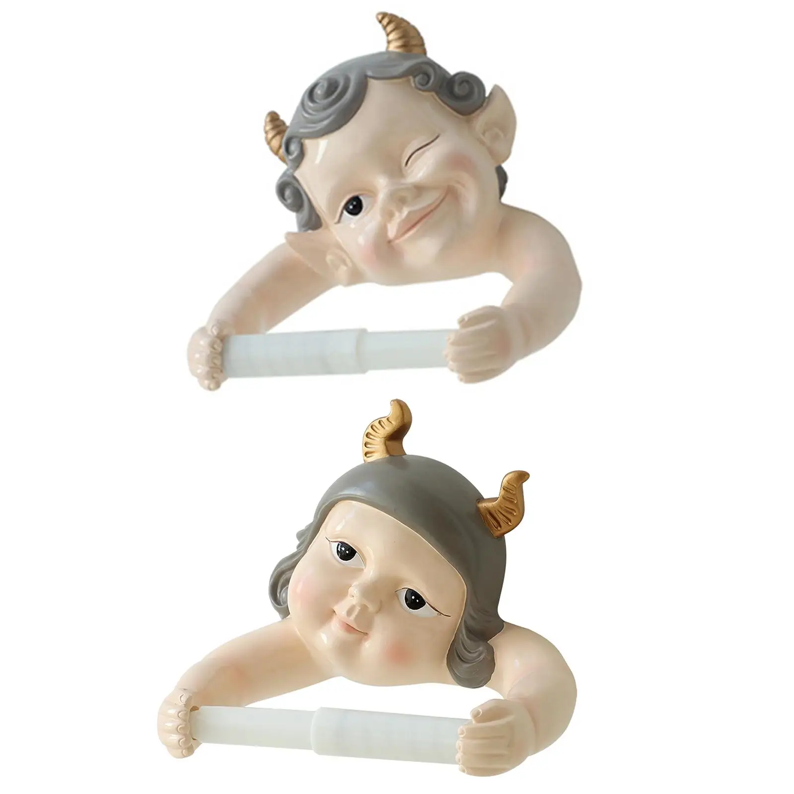 

Cartoon Toilet Paper Holder Paper Towel Holder Dispenser Paper Roll Holder for Bathroom Washroom Kitchen Home Decor