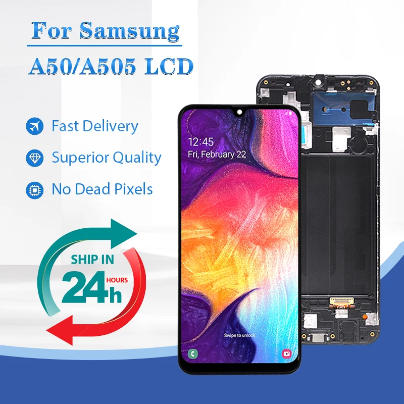

6.4 Inch A505 Display For Samsung Galaxy A50 LCD Touch Digitizer Assembly A505F A505FN A505GN A505FM A505U Screen Brand New
