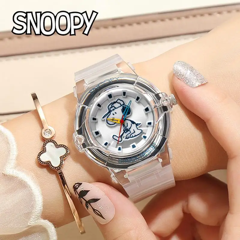 

Kawaii Snoopy Cartoon Cute Children Watch Quartz Watch Fashion Waterproof Silicone Watch Band Electronic Sports Wrist Watch
