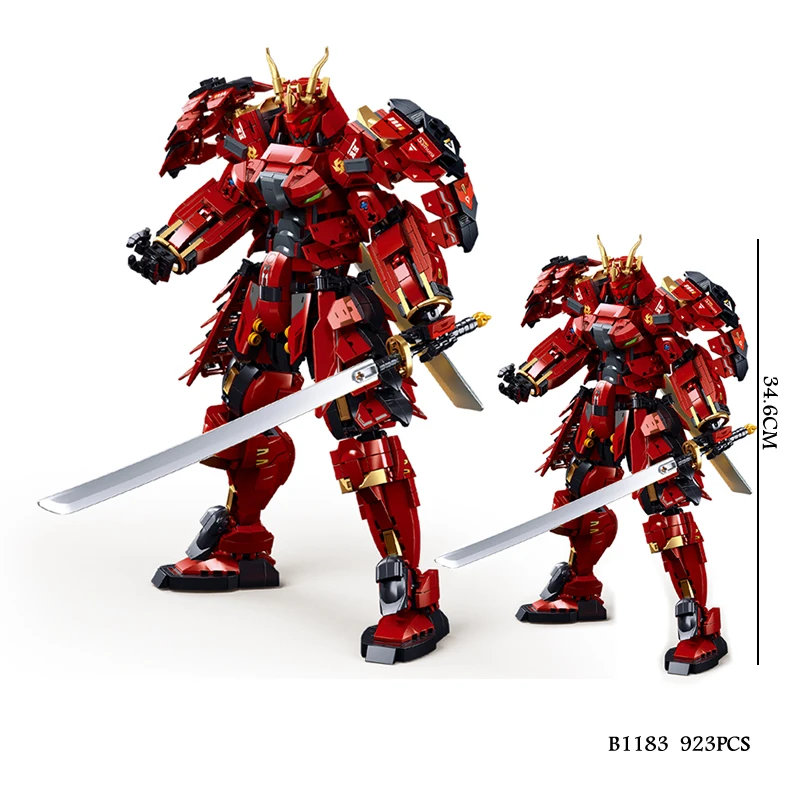 

New 923PCS Mecha Robot Building Blocks Set Armor Movie Kai Warrior Mech Bricks Collection Model DIY Bricks Toys for Boys Gift