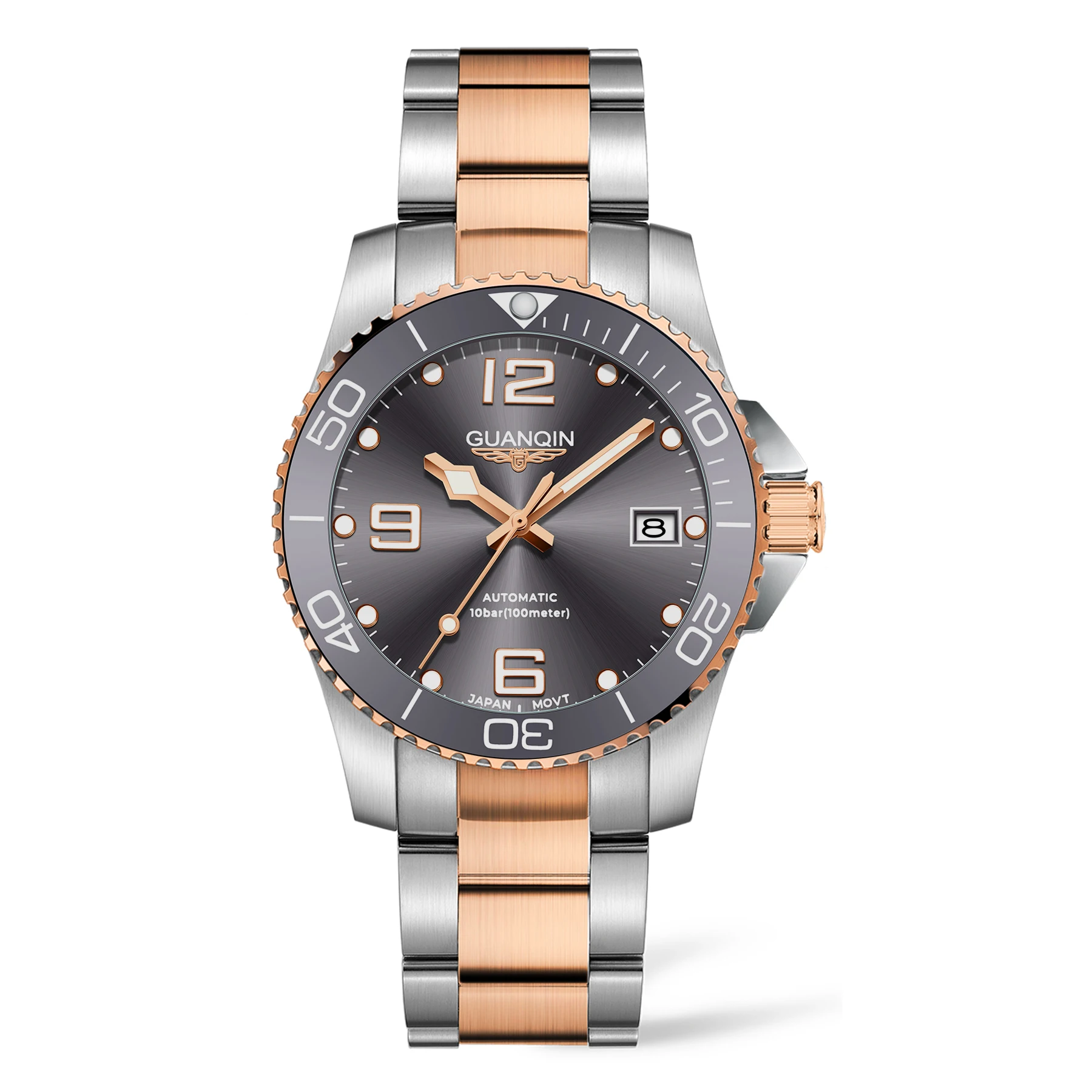 

GUANQIN Luxury Automatic Watch for men Mechanical Men's Watches 100M Waterproof 2022 New Wristwatch NH35A Sapphire glass Clock