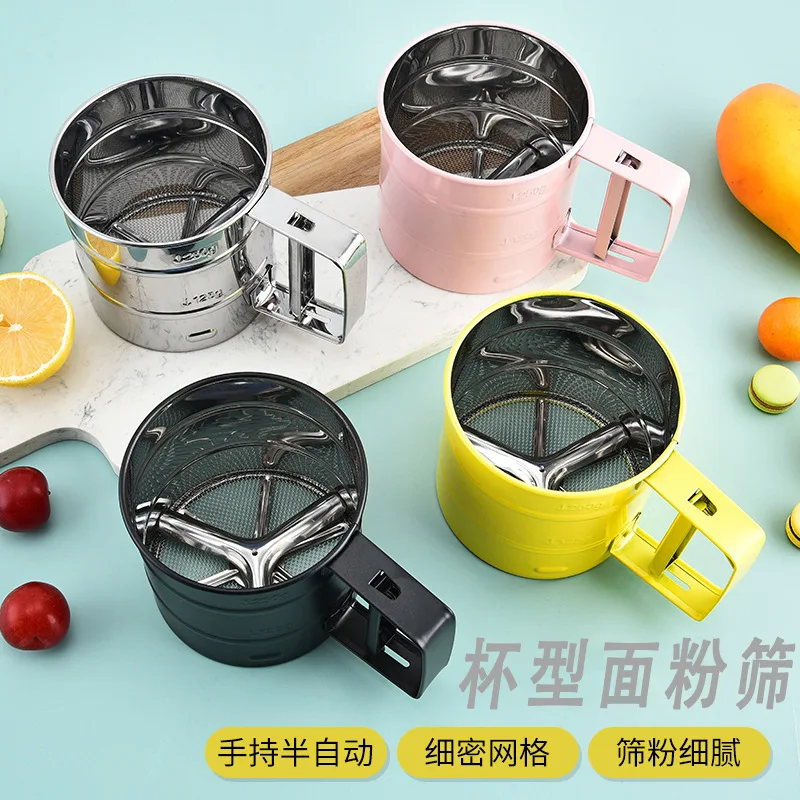 Сито для муки из нержавеющей стали порошковое сито бытовое ручное