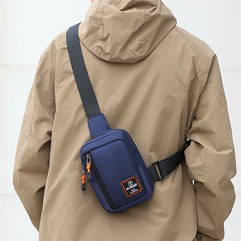 Мужская Сумка Через Плечо Из Ткани Оксфорд Модная Нагрудная На Ремне С