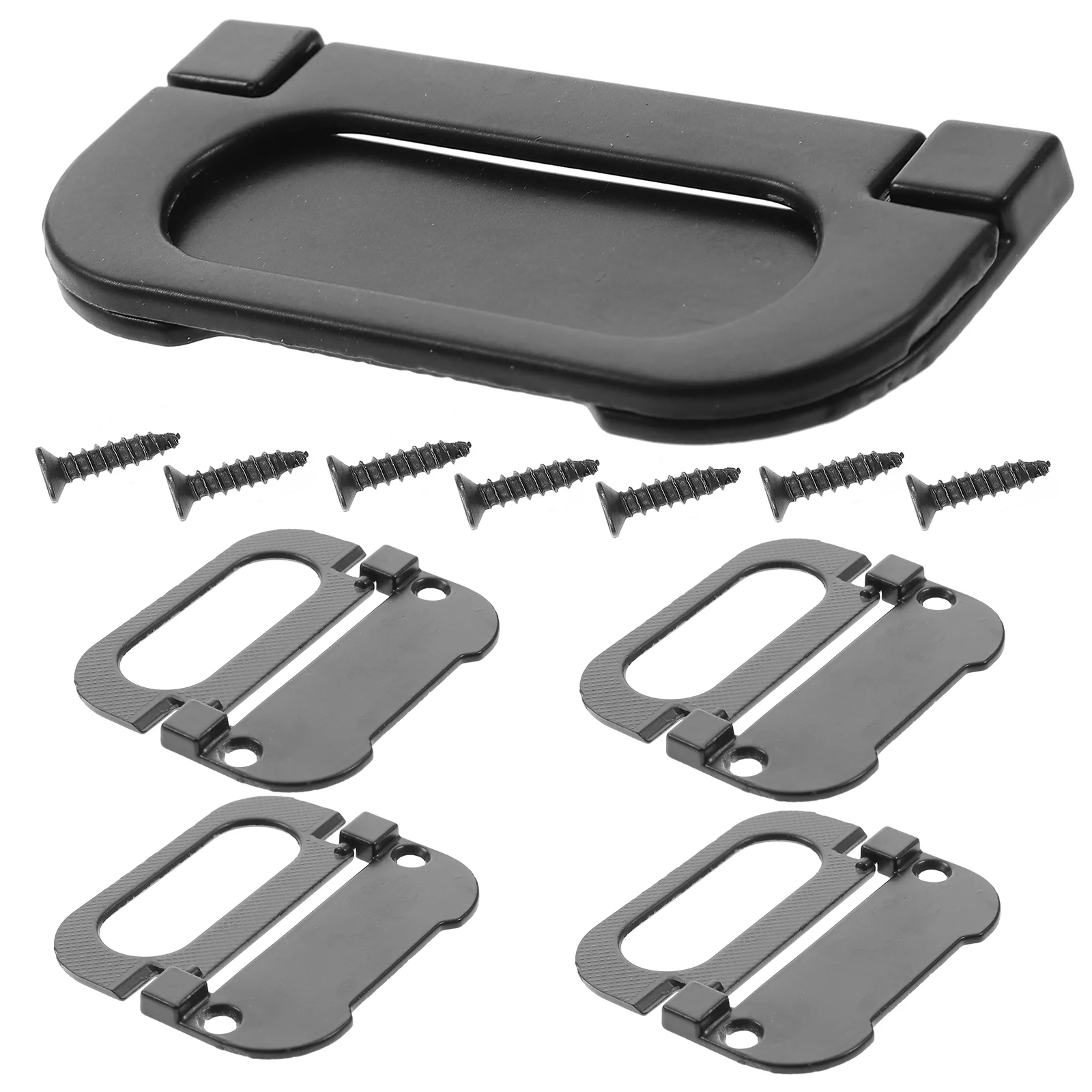 

5pcs Modern Sturdy Replacement Flush Mounted Door Handle Furniture Part Handle For Cabinet Recessed Door Handles