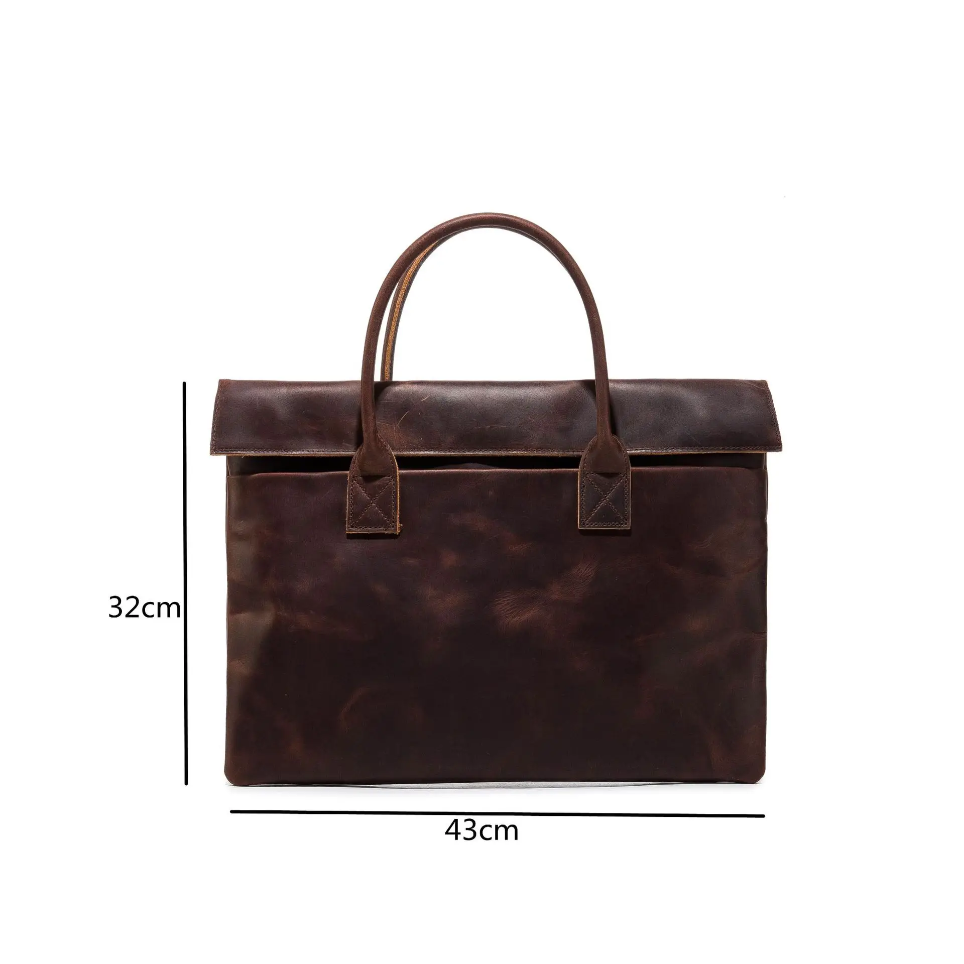 Men's Bag Genuine Leather Men Briefcase for 14/15.6