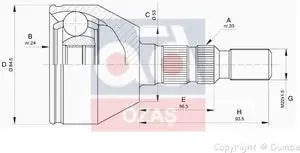 

607505 для axle KAFASI DIS ASTR A.H 1.3d-1.7D * Z13DTH-Z17DTH *