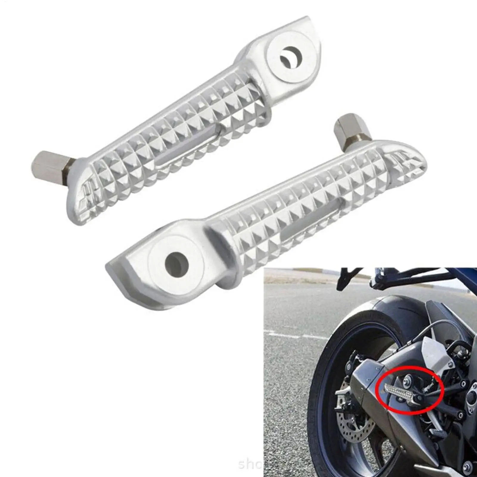 Фото Реплика гоночного автомобиля Triumph Daytona 675, 2006-2016, подставка для ног мотоцикла, передние педали электромобиля, противоскользящие мотоциклетные №5