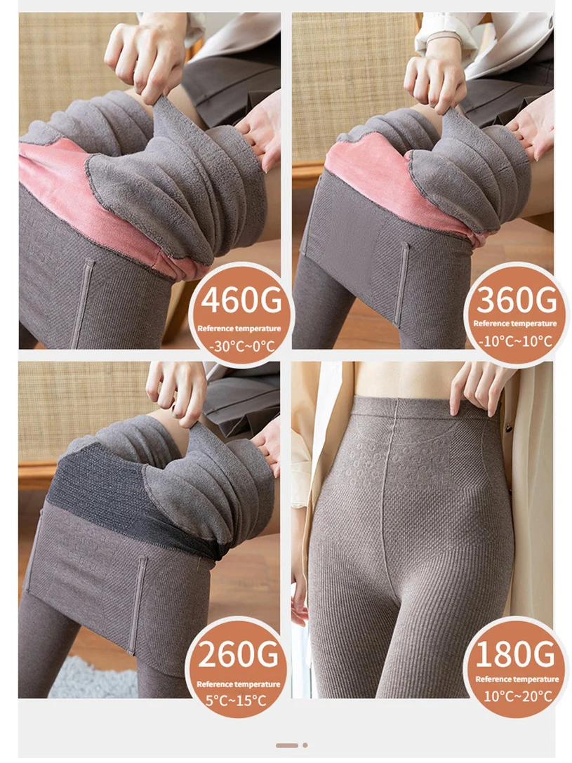 Womens Sock Pants Winter Plush Fleece Tights High Waist Rise Pantyhose Thermal Stockings Warm Thikcened Sock Ladies Female Soft