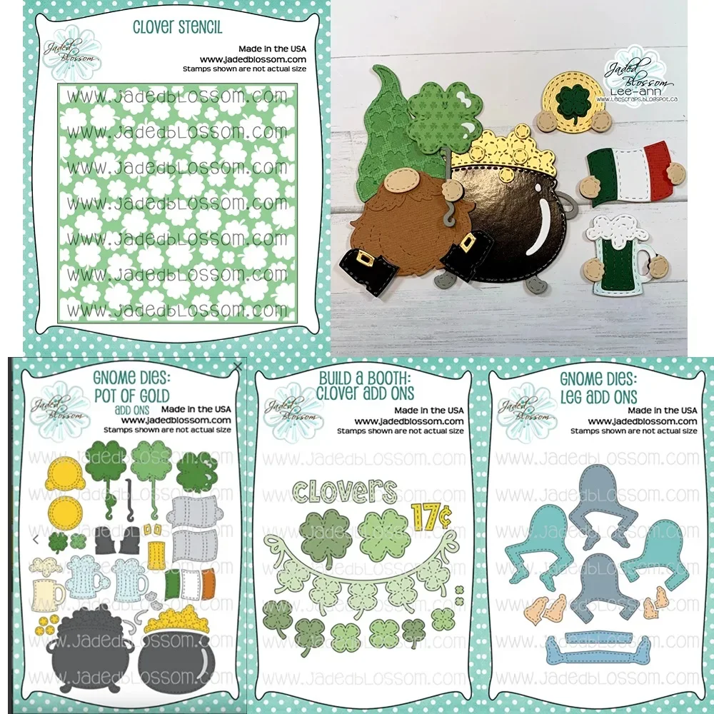 Умный 2024 изысканная серия клевер вырубный штамп и трафарет формы сделай сам