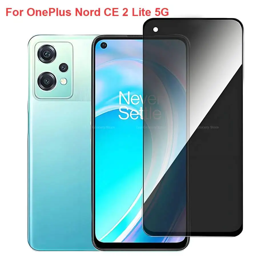 Фото Защитная пленка из закаленного стекла CE 2 5G Anti Spy Privacy, совместимая с телефоном Oneplus Nord CE2 Lite №1