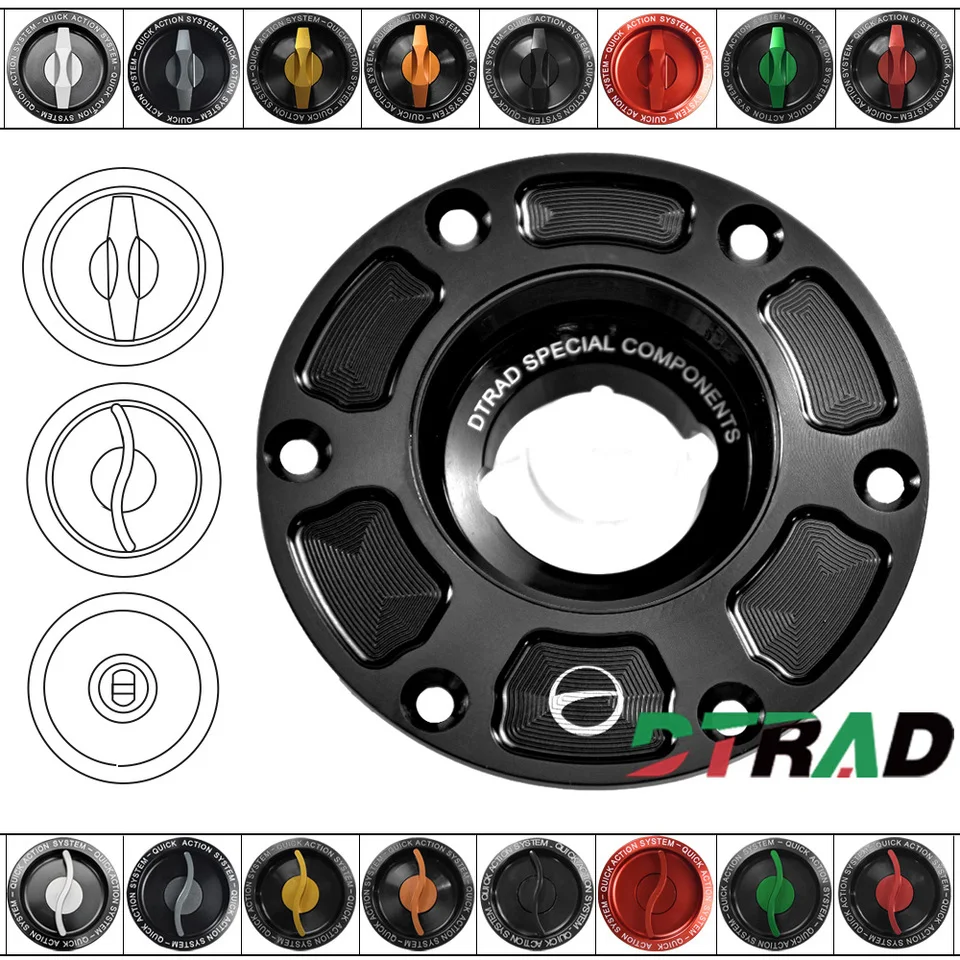 Фото Крышка топливного бака/воздушного фильтра DTRAD Super Duke 990/990R/950 из алюминия с ЧПУ, быстросъемная, для мотоцикла (совместима с KT, включает ключи) №4