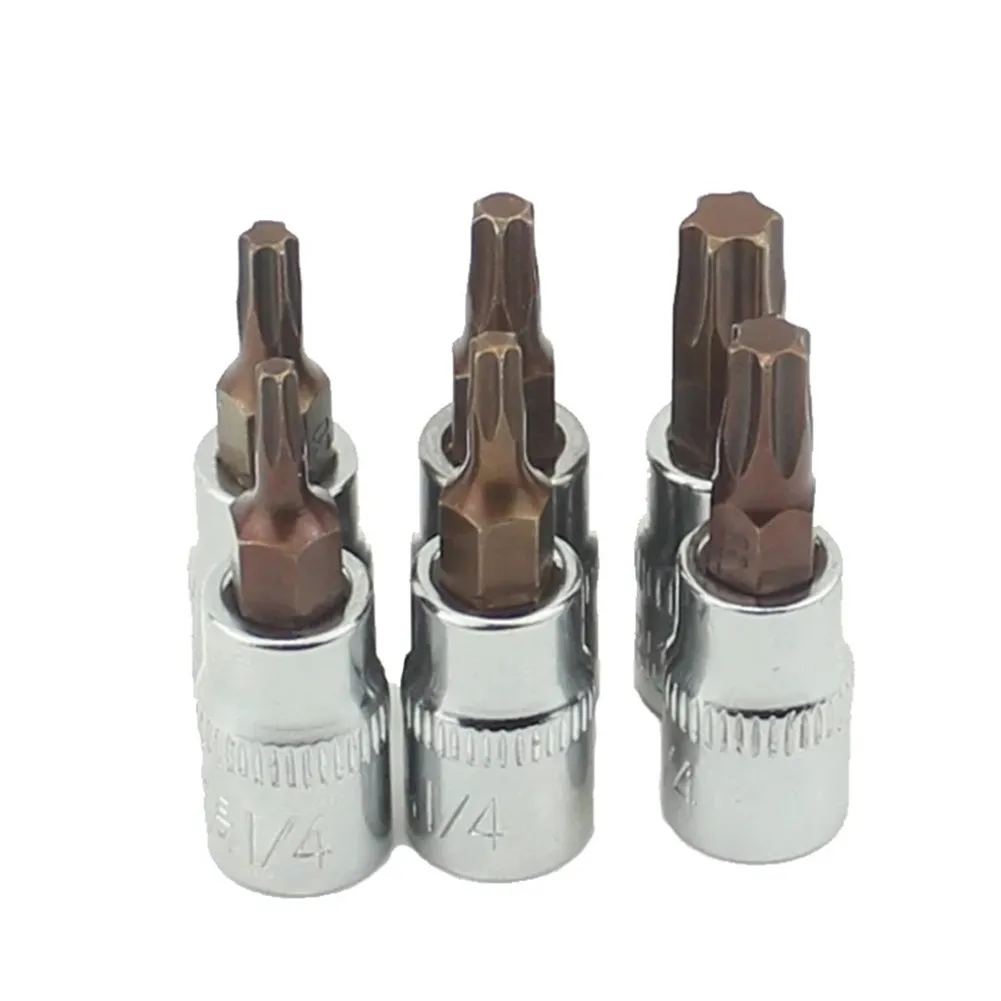 

Home Furnishing 6pcs Repair Bit Socket S2 Screwdriver Set T10-T40 Tools