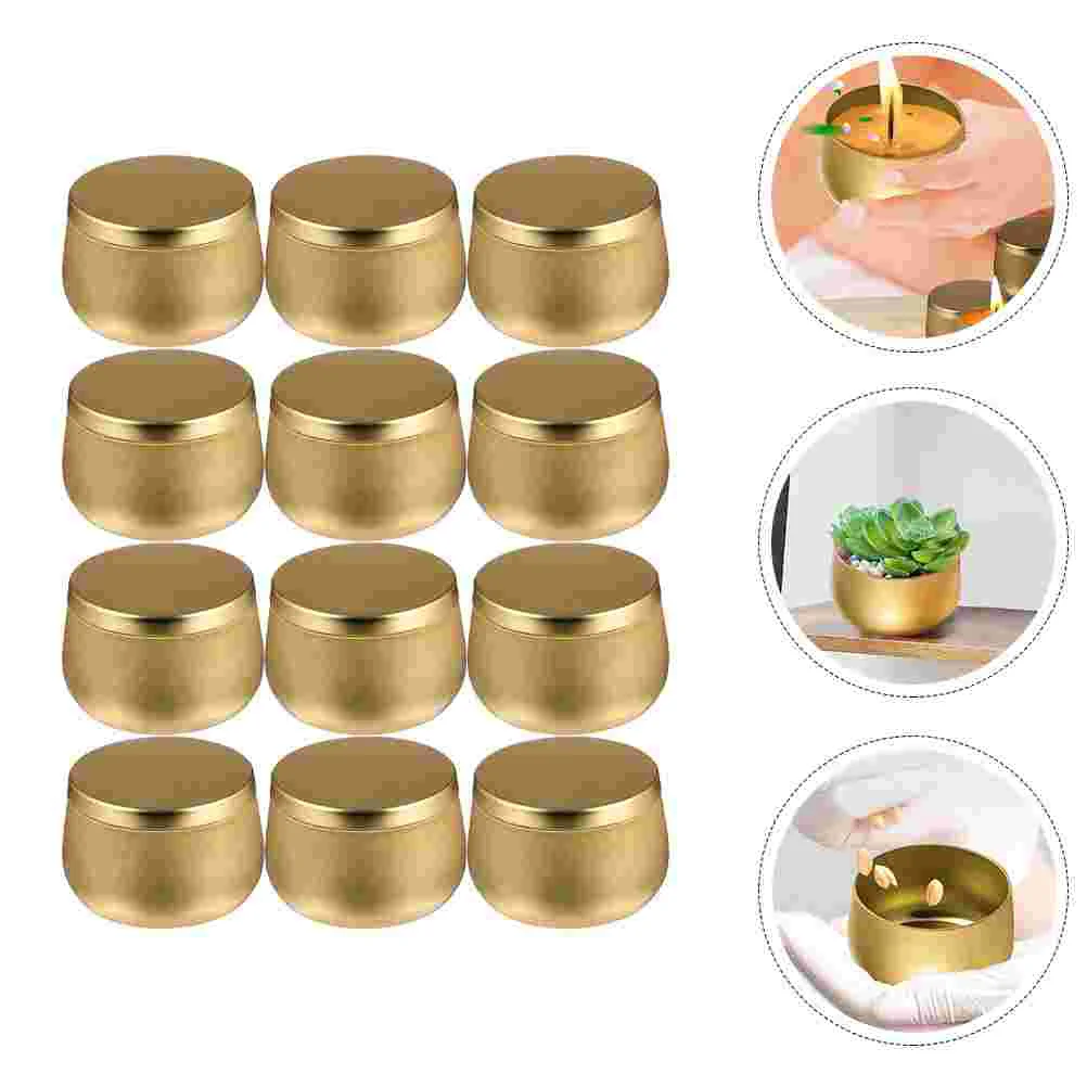 

12 Pcs Belly Storage Jar Small Food Containers Tea Canister Beads Loose Leaves Jewelry Tinplate Candy Craft Sundries Jars