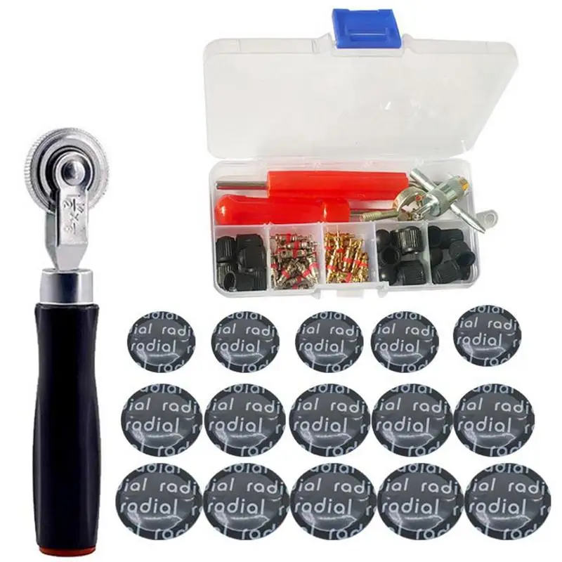 

Tire Repair Kit Heavy Duty Emergent Flat Tire Fix Universal Car Motorcycle Puncture Repairing Kit For Motor Cycle Cars SUVs