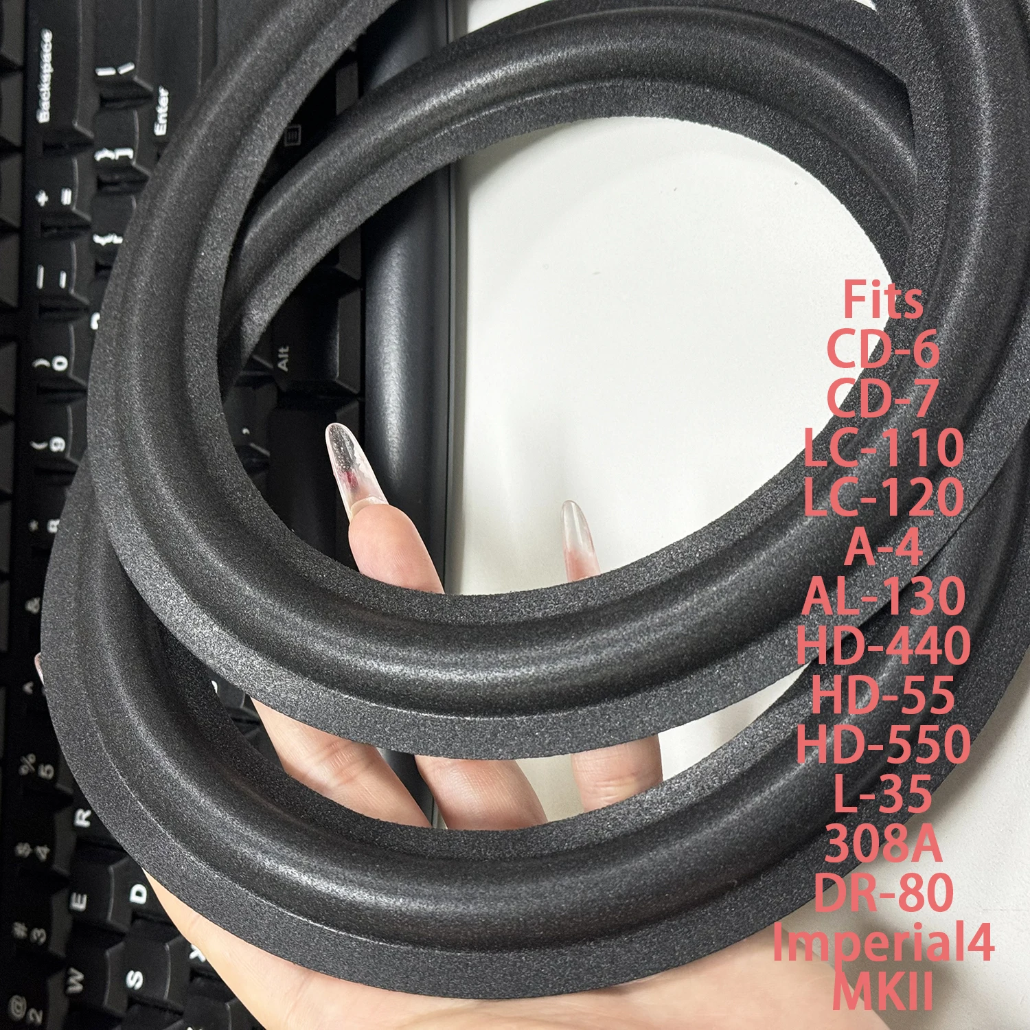 Фото 2X Foam Edge подходит для моделей Allison CD-6, CD-7, LC-110, LC-120, A-4, AL-130, Marantz HD-440, HD-55, HD-550, L-35, 308A, DR-80, Imperial4 MKII. №2