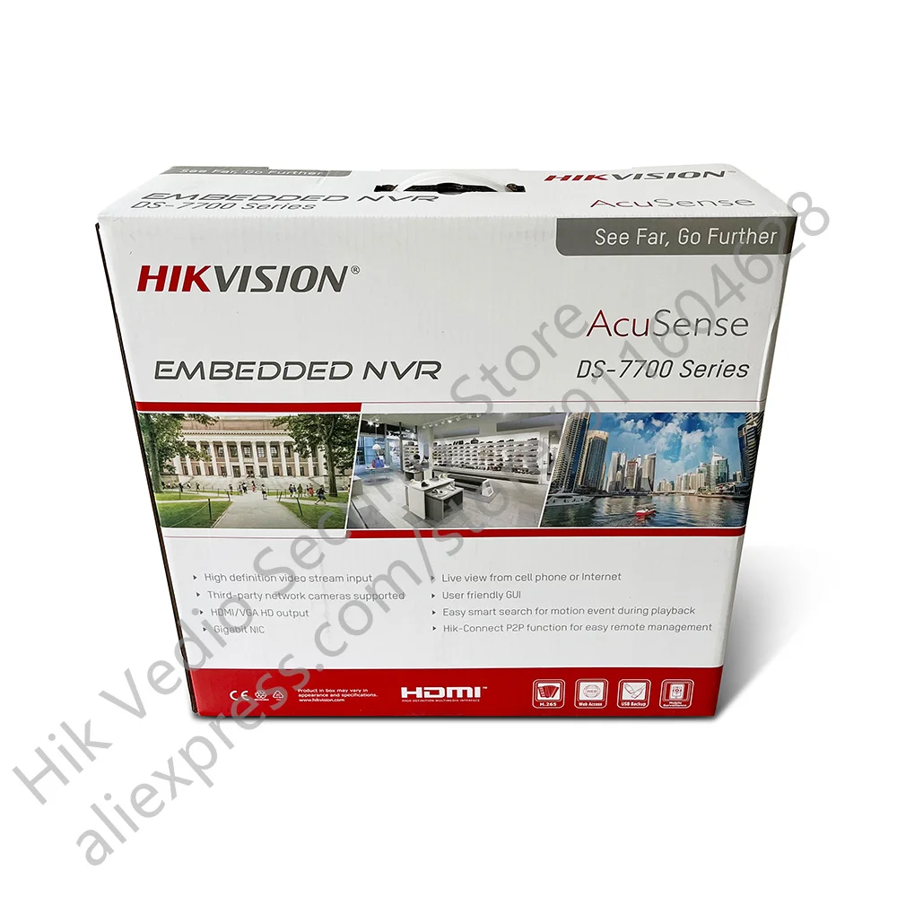 Hikvision NVR 32-канальный 4-канальный SATA DS-7732NXI-K4 AcuSense H.265+ Hik-Connect для простого управления
