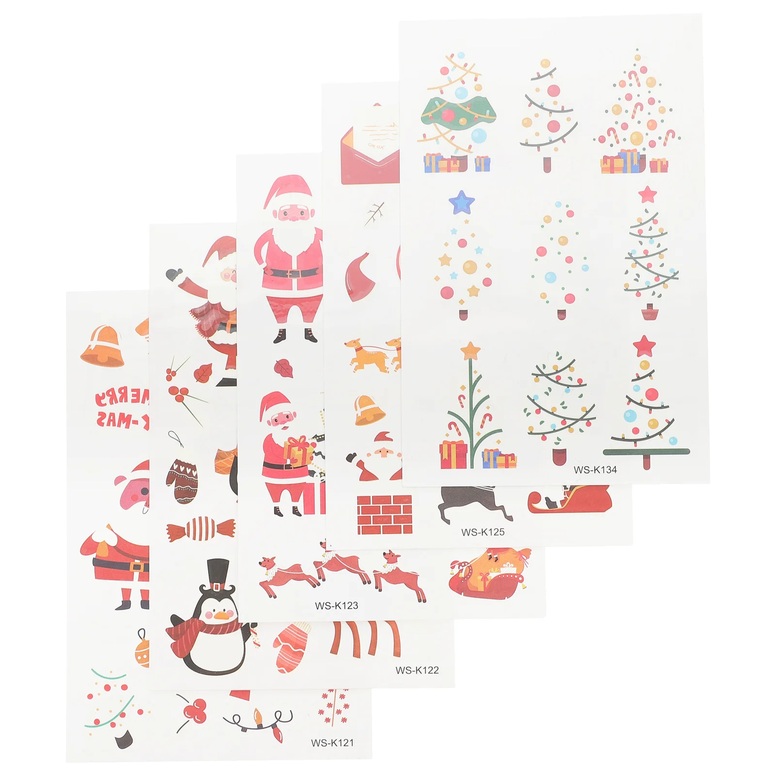 

10 Sheets Decorative Temporary Christmas Luminous Funny Decal Sticker