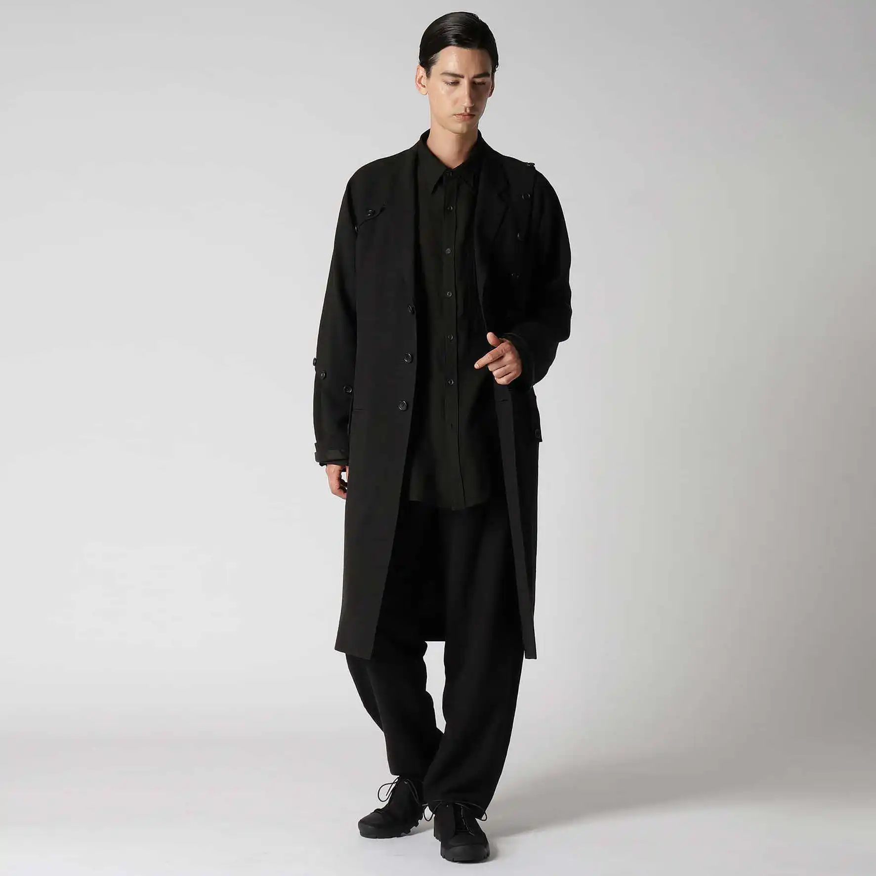 YOJI OOAK дизайн сенс пуговицы асимметричное украшение костюм воротник куртка