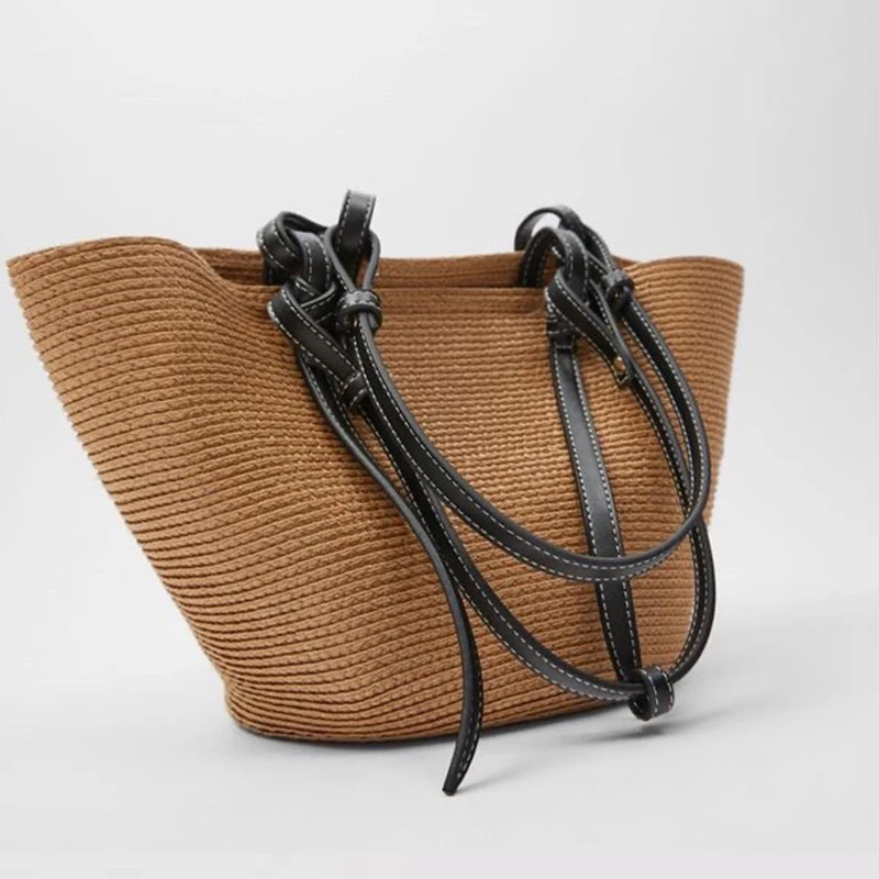 Chic Large Capacity Casual Handmade Women's Hand Tote Bag Summer Holiday Vocation Basket Handbags For Female