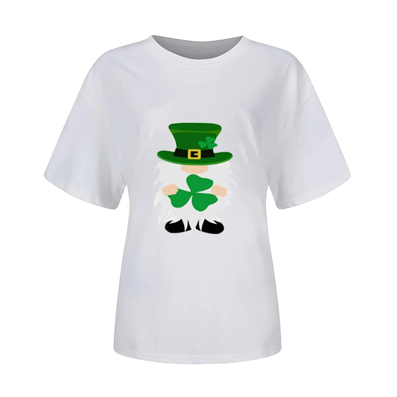 Футболка женская свободного покроя с принтом коротким рукавом и |