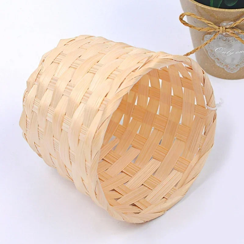 Бамбуковый садовый цветочный горшок ручной работы соломенный лоскутный