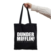 bag the office tv show dunder mifflin paper company print cool shopper bag shopper white women shopper shoulder bags tote bag