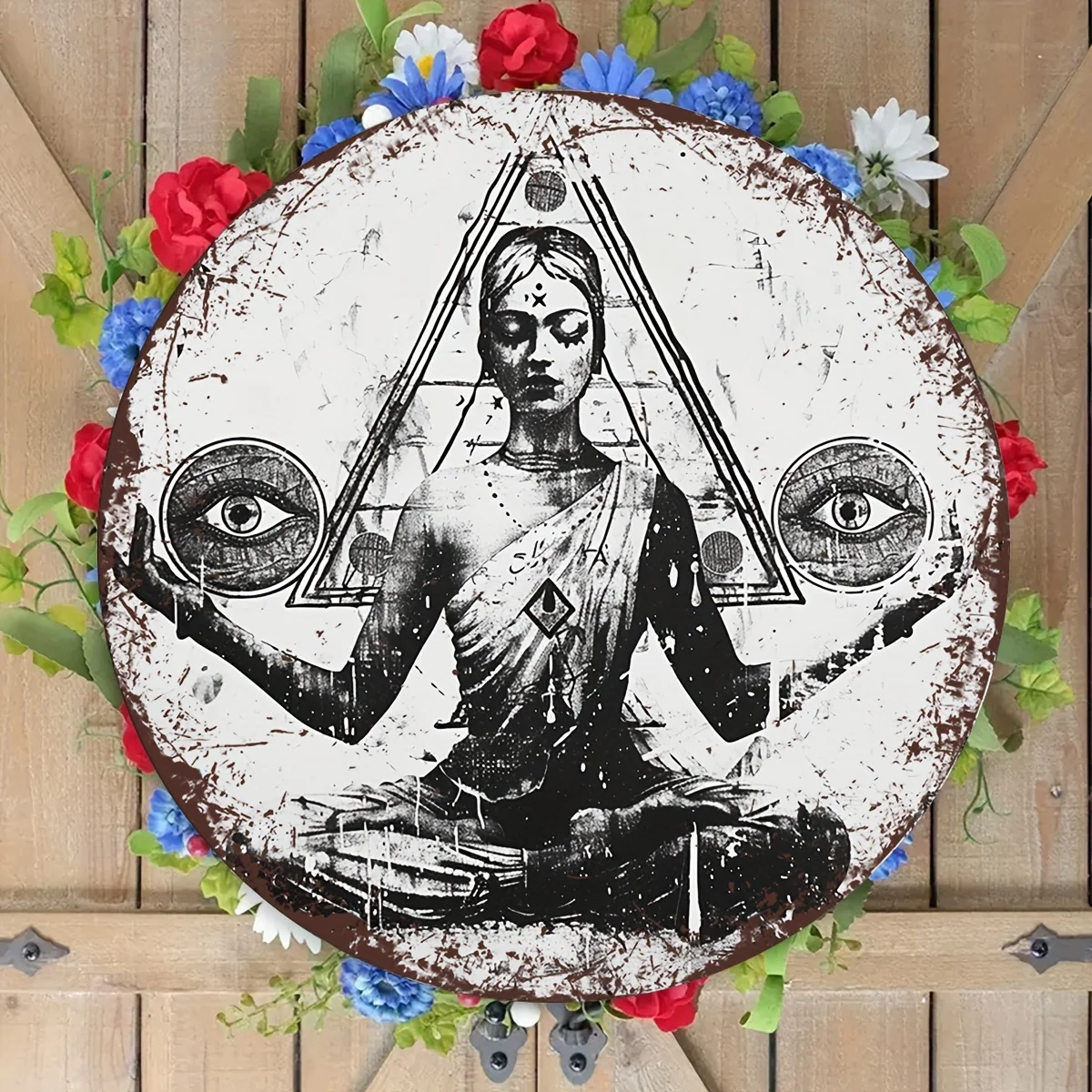 Деревенский акриловый настенный рисунок вывеска в стиле гексаграммы с