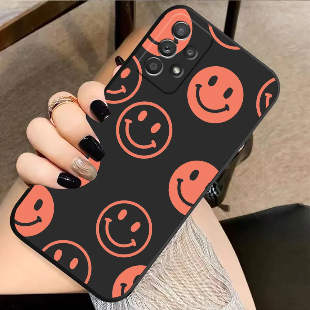 Case For Samsung Galaxy A91 A14 A73 A72 A71 A53 A52 A51 A42 A33 A32 A22 A21S A13 A715F A52S A22S 4G 5G Case Funny Smiling Face